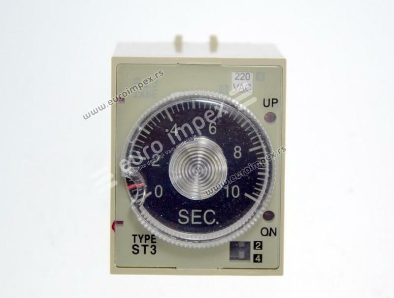 VREMENSKI RELEJ ST3P/A-D 10s/100s/10M/60M 220V/50Hz 8 PINA 450393 Biton
