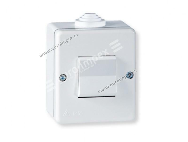 Sklopka jednopolna OG IP55 10A bela  210 Aling 