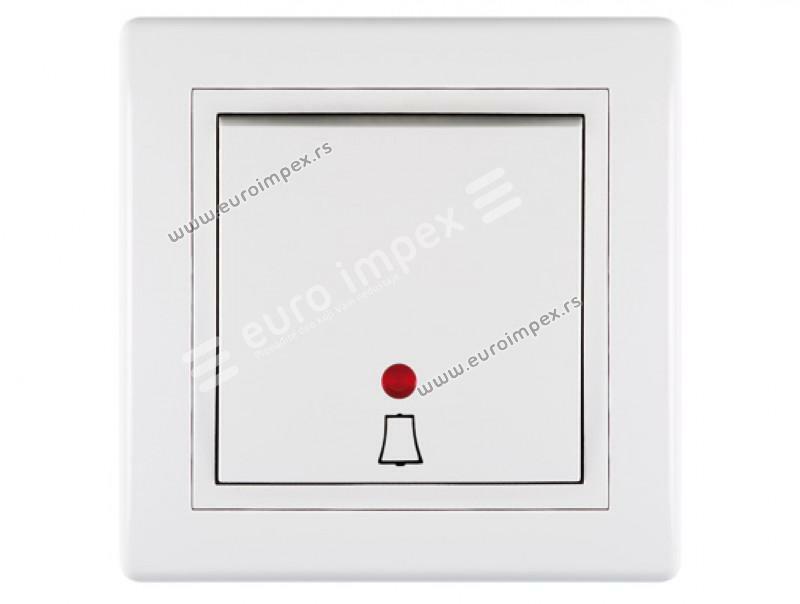 Taster zvona sa indikacijom 10A BELA 610I.000 Aling Prestige Line