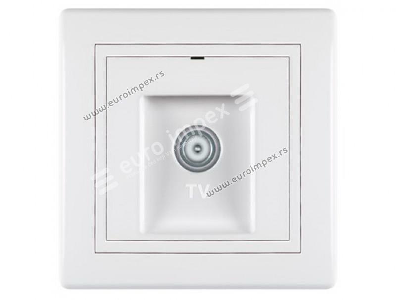 Prikljucnica antenska TV završna bela 612I.000 Aling Prestige Line