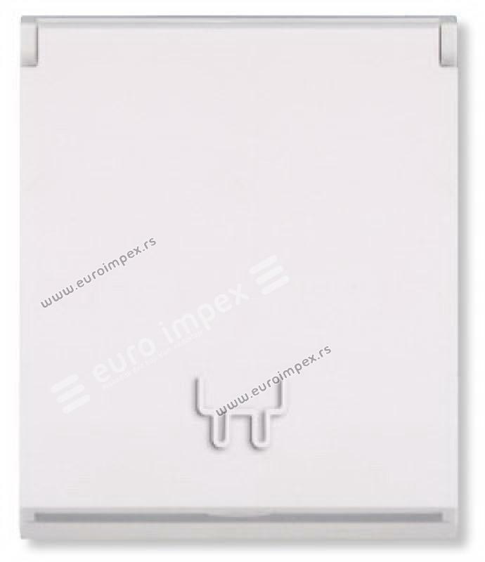 Prikljucnica dvopolna 16A plast. sa poklopcem PROVIDNO BELA 653.0T Aling Mode