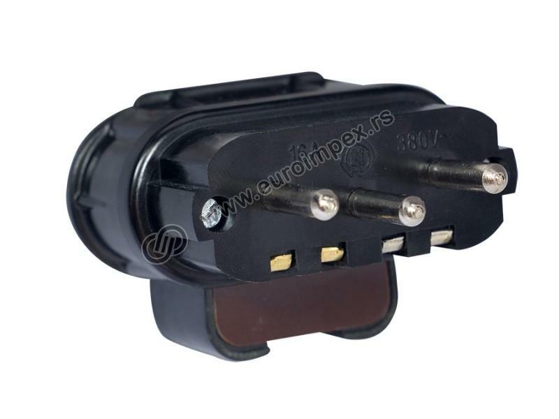 UTIKAČ TROPOLNI BAKELITNI CRNI L IZVEDBA 216NL NOPAL 