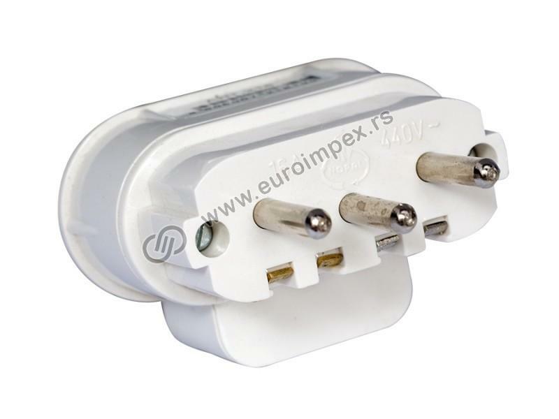 UTIKAČ TROPOLNI POLIKARBONAT BELI L IZVEDBA 218 NOPAL