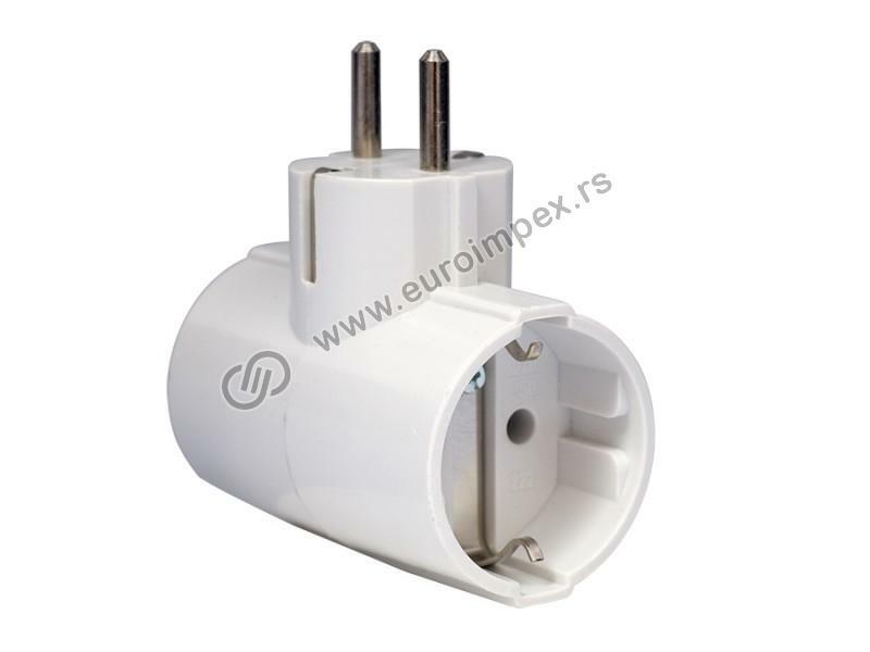 T RAZVODNIK SA DVE PRIKLJUČNICE 222 NOPAL