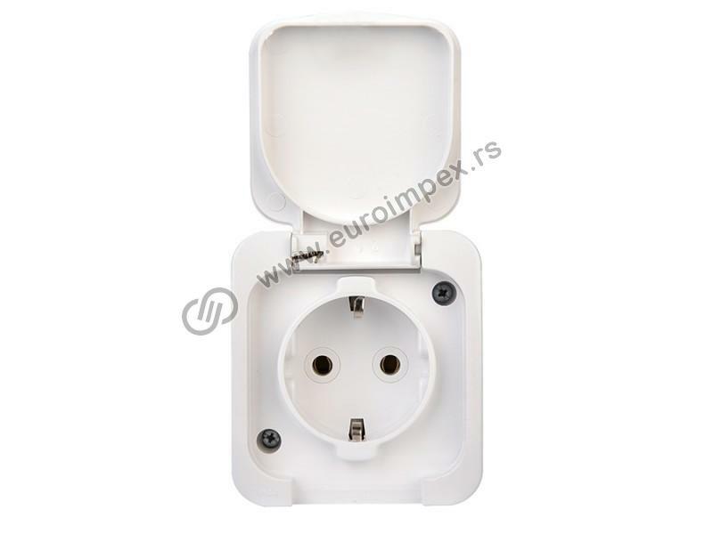 DVOPOLNA PRIKLJUCNICA PORCELAN OG LUX 462 NOPAL bela