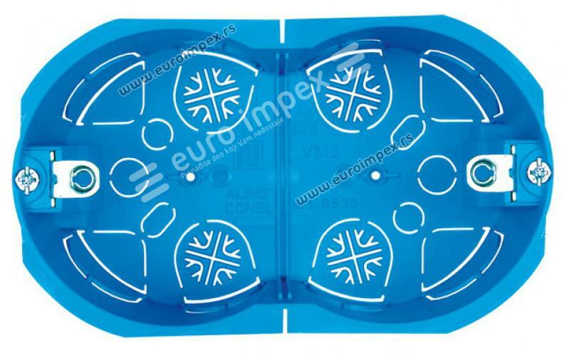 Montažna kutija za šuplji zid - gips trostruka PLAVA VM3  6533 Aling