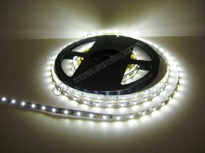 ***LED TRAKA BELA 6500K 12V 60 LED DIODA 4,8W/1m 3528 IP33 - NA METAR***STARA SIFRA