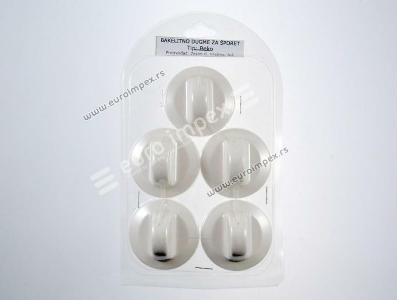 SET BAKELITNIH DUGMADI ZA ŠTEDNJAK BEKO BELI (5 kom) DS013