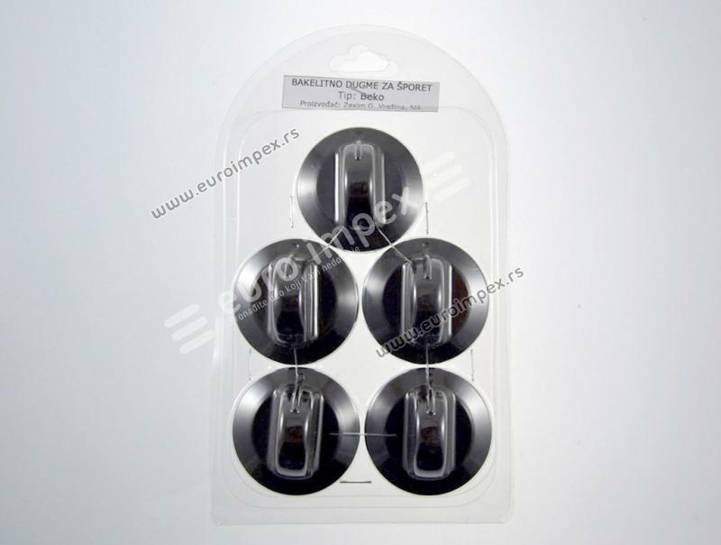 SET BAKELITNIH DUGMADI ZA ŠTEDNJAK BEKO CRNO-BRAON (5 kom) DS014