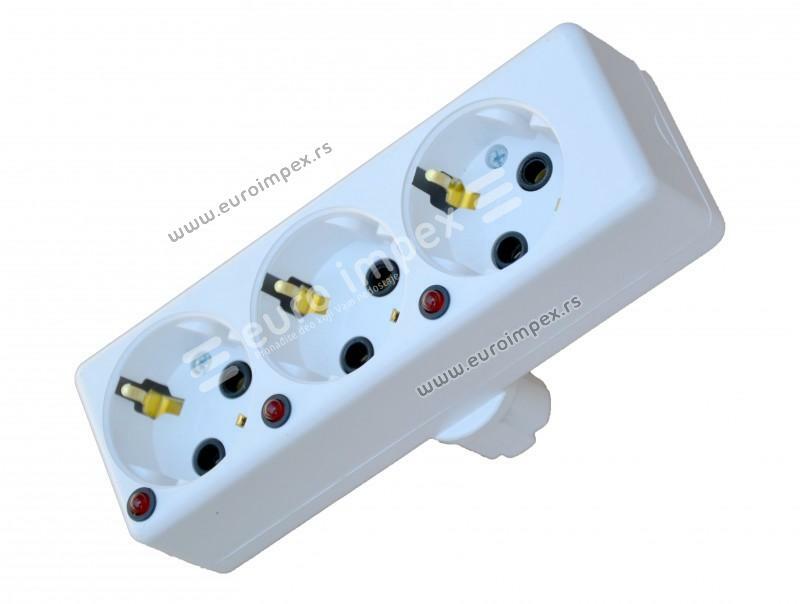 TROFAZNO MONOFAZNI RAZVODNIK SA INDIKACIJOM VERTIKALNI 3x16A TE 0229