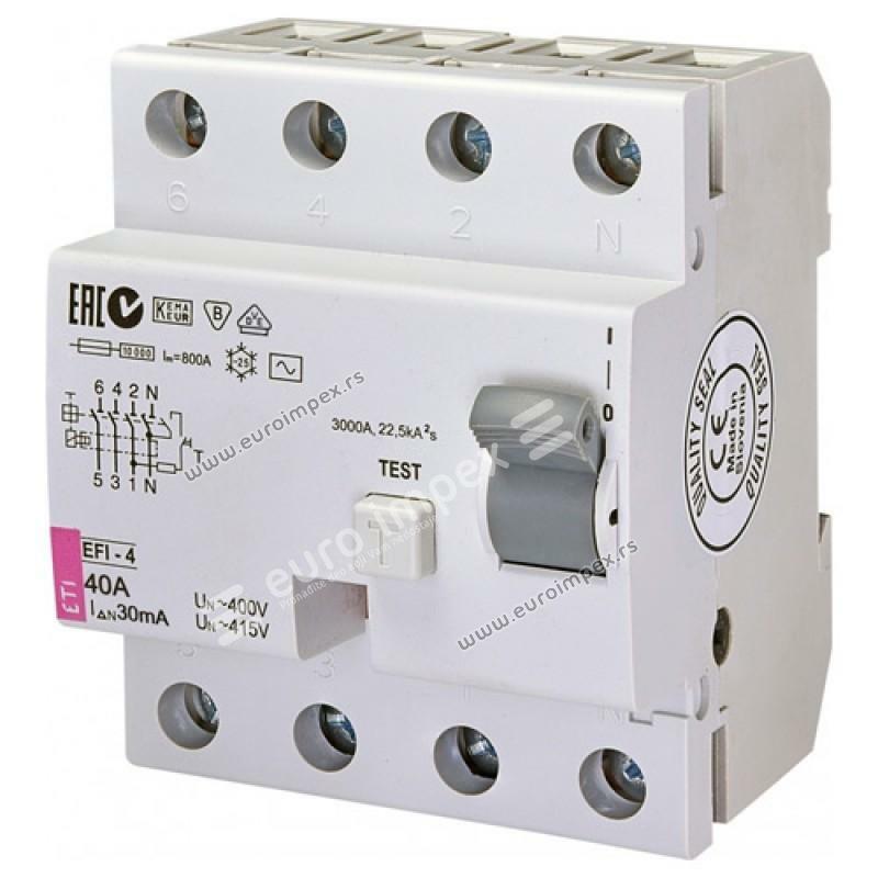 FID SKLOPKA EFI-4 40A/30mA (40/0,03) ETI