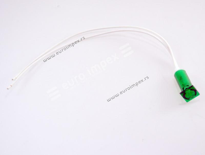 SIGNALNA SIJALICA FI12 SA KABLOM P/F ZELENA