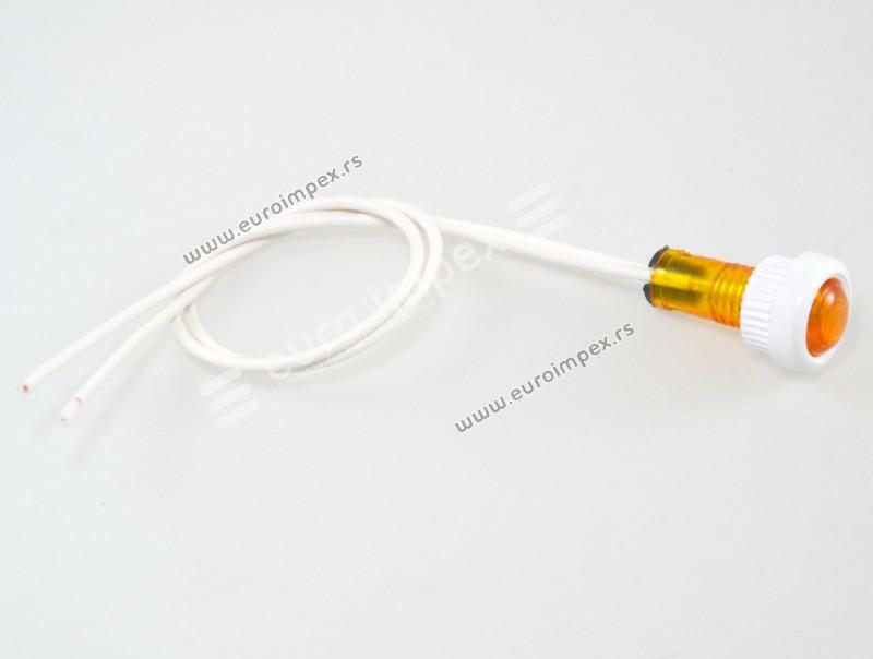 SIGNALNA SIJALICA fi8 SA NAVOJEM PLASTIČNA NARANDŽASTA