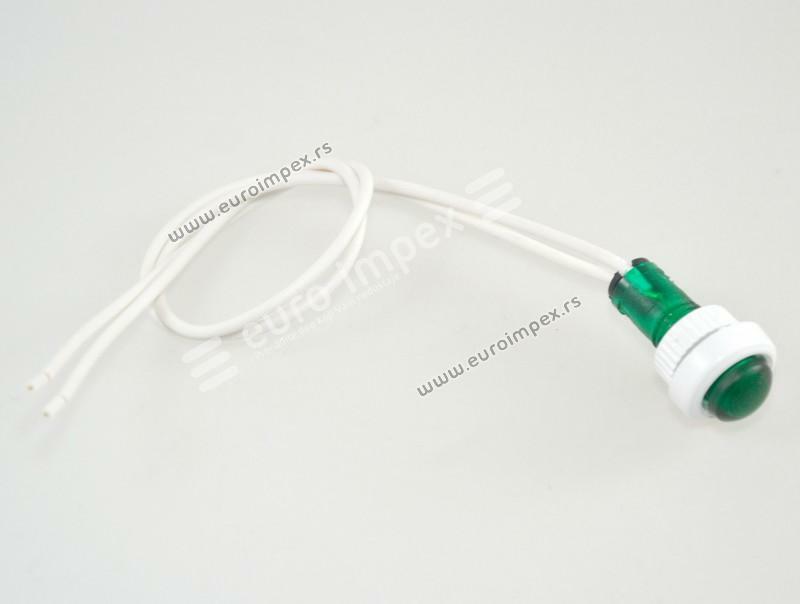 SIGNALNA SIJALICA fi8 SA NAVOJEM PLASTIČNA ZELENA