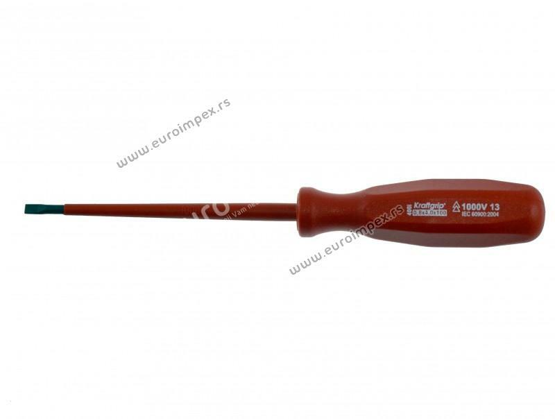 ODVIJAC 400I CRVENI 1000V RAVAN 0,8x4,0x100mm KRAFTGRIP