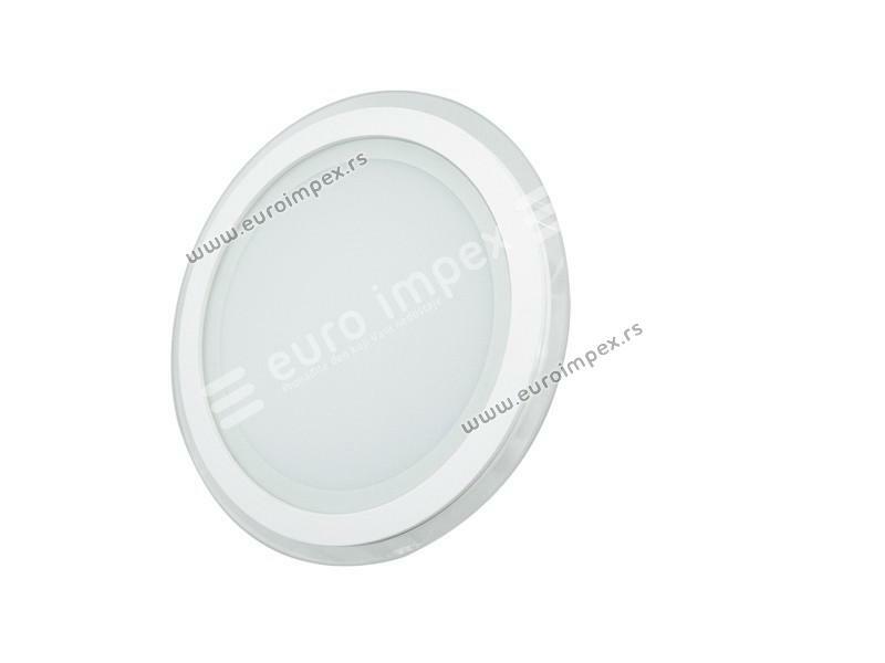 LED panel 6W UGRADNI OKRUGLI 3200K SA STAKLOM KN-C2-6W HL687LG 33.6887