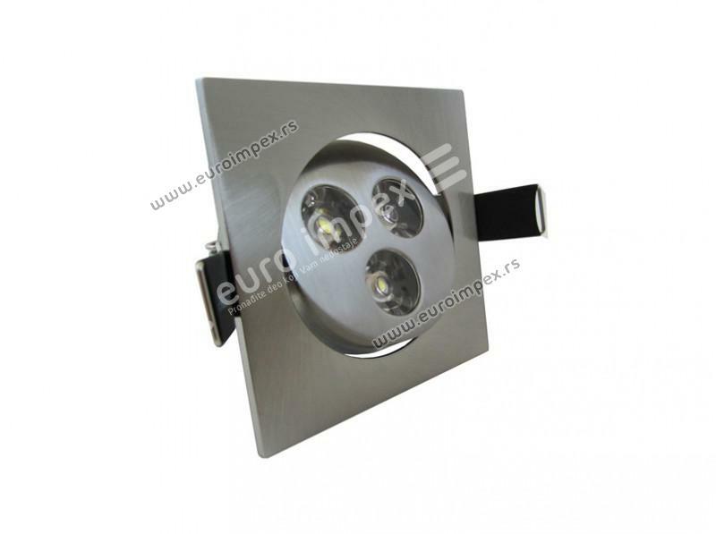 Led SVETILJKA 3X1W 2199 3000K KVADRATNA MAT CHROME 34.5612