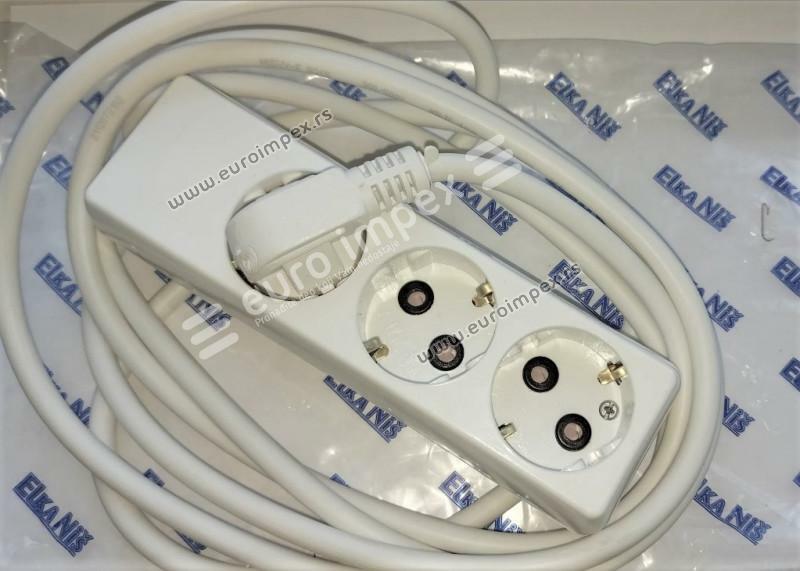 PRODUŽNI KABL 3 MESTA 2m PP/J 3x1,5mm2 102 ELKA