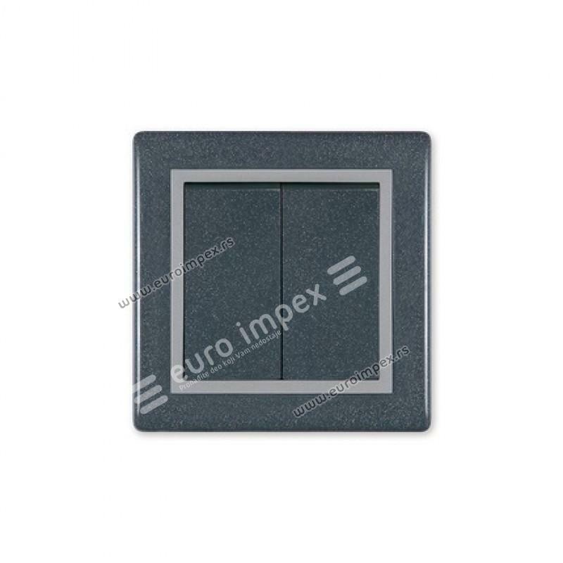 Sklopka serijska 10A 250V SIVA-GRAFIT 606.212 Aling Prestige Line