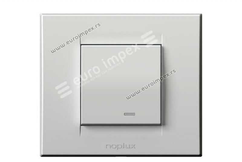 832311.2 Naizmenična sklopka sa lokatorom 10AX 250V~ Signal BELA Nopal Lux Primera