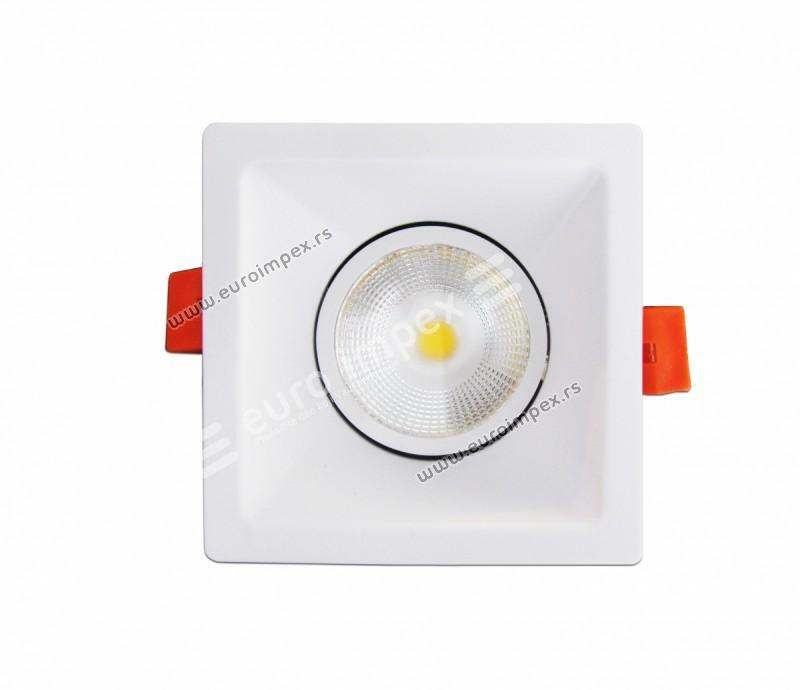 LED ROZETNA 8W 3000K BELA KVADRATNA UVUCENA SA SIJALICOM L6030-8W 34.1482