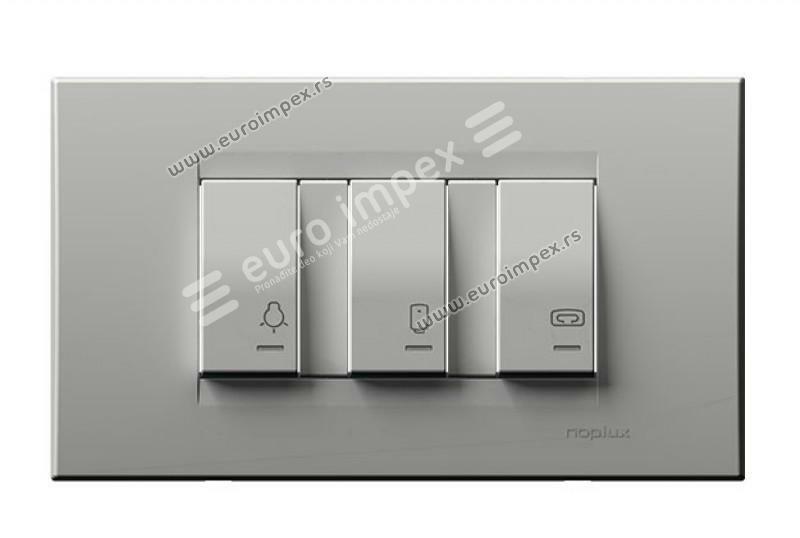 900401.2 UNIVERZALNI INDIKATOR - sklopka za kupatilo sa 3 prekidaca (svetlo 10A, bojler 16A, grejalica 16A) Nopal Lux Primera