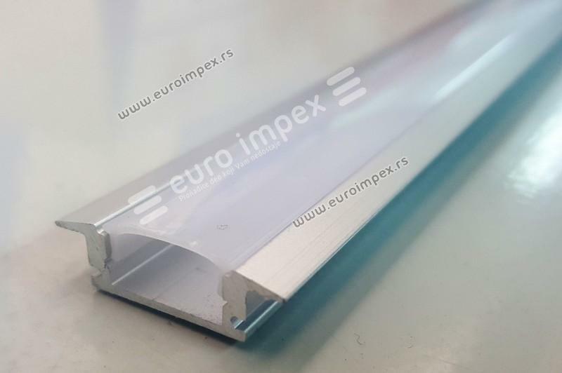 LED PROFIL UGRADNI / UKOPAVAJUCI 2000x24,7x7mm AL-508/2 sa difuzorom 2m BY39-00623