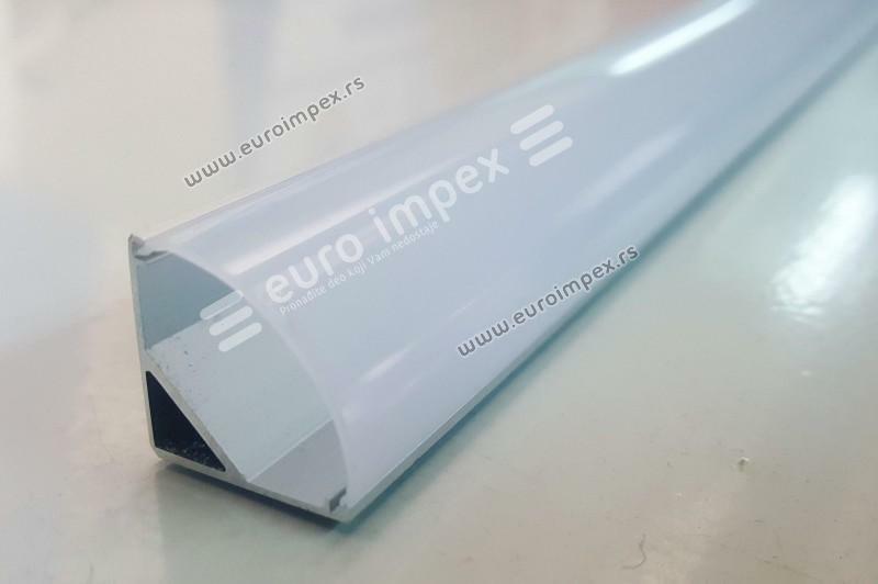 LED PROFIL UGAONI NADGRADNI ALUMINIJUMSKI SA MAT DIFUZOROM 2000x16x16mm AL-601/2 555003 VT3353