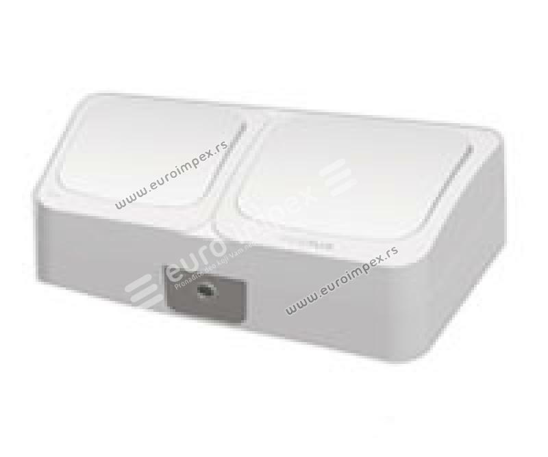 DUPLA JEDNOPOLNA SKLOPKA OG LUX 3620 NOPAL bela