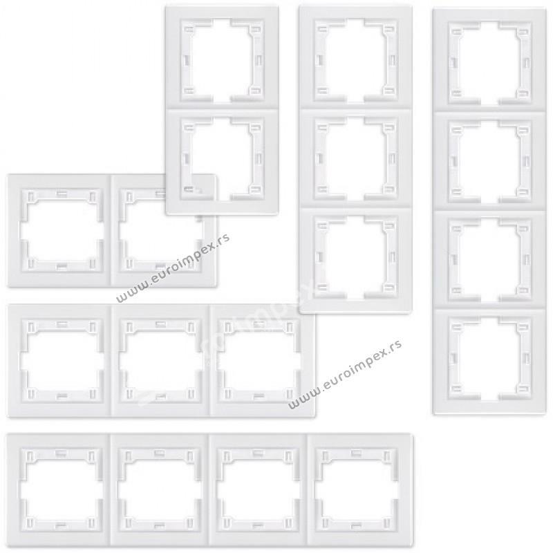 Maska trostruka PRESTIGE - vertikalna (3M-V), bela 6713.0