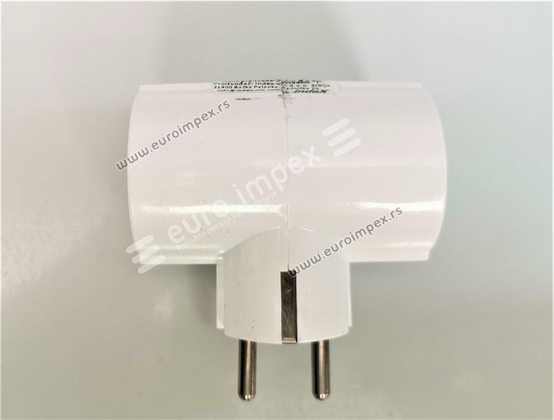 T RAZVODNIK BELI SA DVE ŠUHO PRIKLJUCNICE k25 104.01 Index