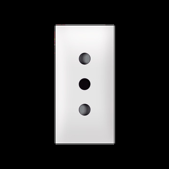 74121.0 Priključnica dvopolna 10A 250V~ EXP 1M CEI 23-50/P11 italijanska , bela Aling Experience