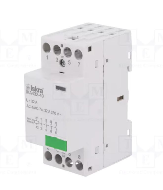 INSTALACIONI KONTAKTOR IKA432-40 230V AC TROPOLNI 32A Iskra