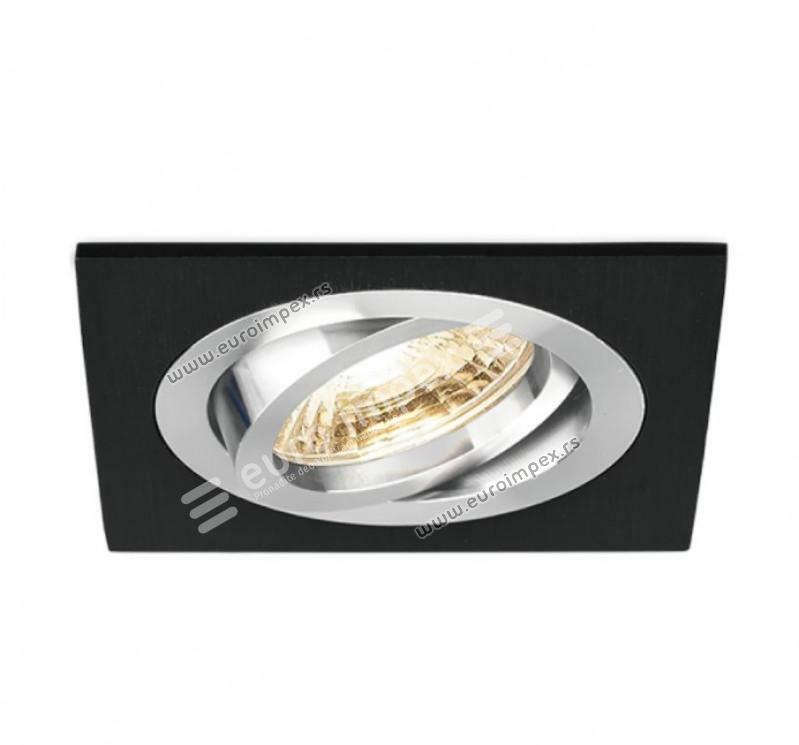 BH03-00111 ROZETNA KVADRATNA CRNA aluminijum SPOTTI-S Braytron