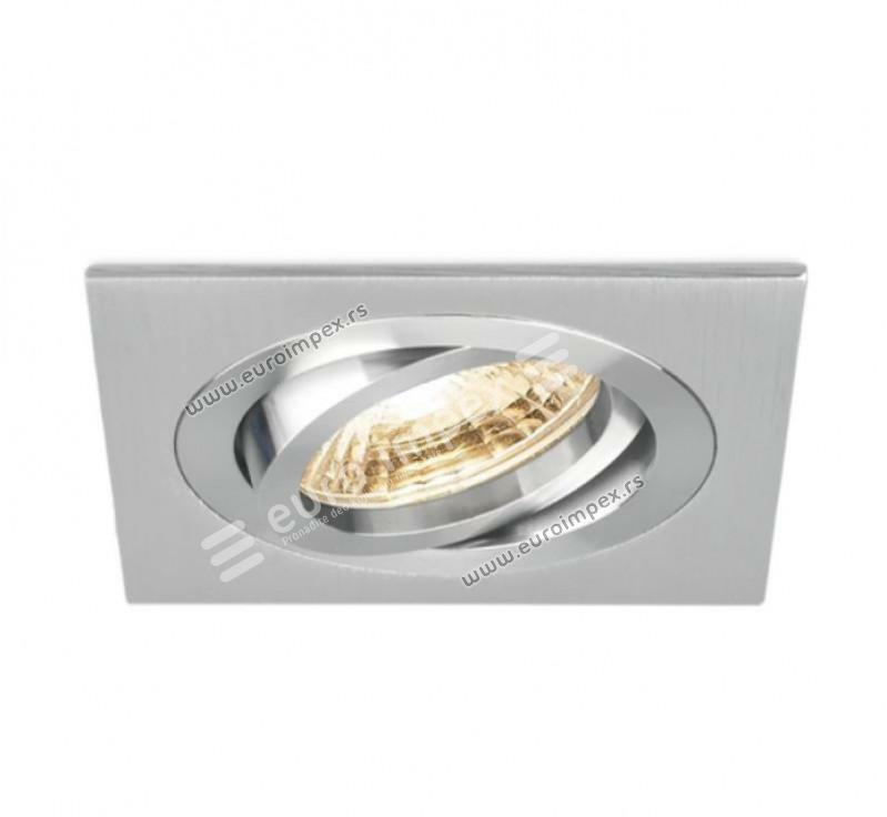 BH03-00113 ROZETNA KVADRATNA INOX MAT HROM SILVER aluminijum SPOTTI-S Braytron