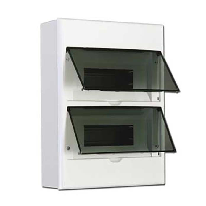 Razvodna tabla 24 za ugradnju NA ZID MAT-24, za 24 modula, transparentna vrata 05.63.81 Metalka