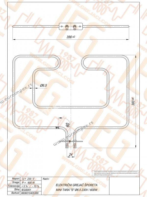 GREJAC ZA EL. ŠTEDNJAK 600W TARA MINI ELEKTRIK IEGS001