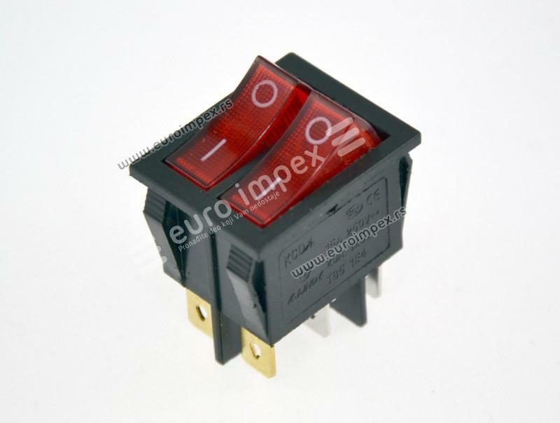 PREKIDAC DUPLI ZA KVARCNU PEC dvostruki sa tinjalicom 0-1