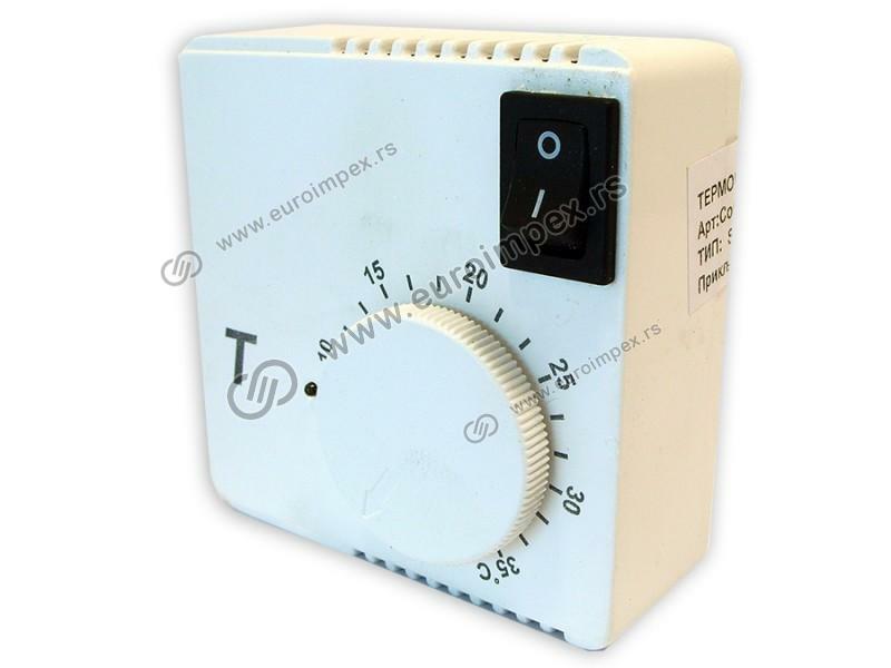 TERMOSTAT SOBNI ZA TAP ST-3P SA PREKIDAČEM TERMORAD