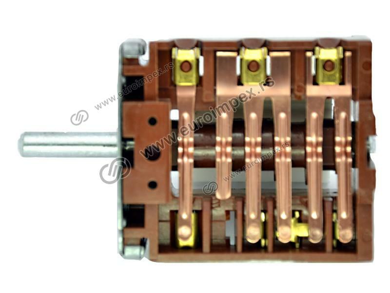 PREKIDAC 4+0 (5 POLOŽAJA) BAKELITNI ZA GREJNU PLOCU 46.25266.500 EGO /270102/