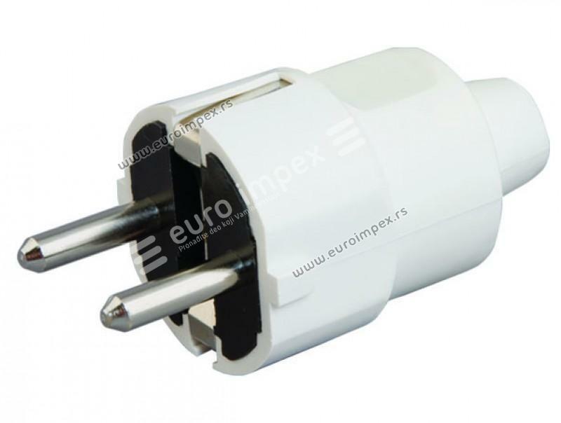 DVOPOLNI UTIKAC 10-16A/250V BELI SA KONT. ZA UZEMLJENJE TE 0066
