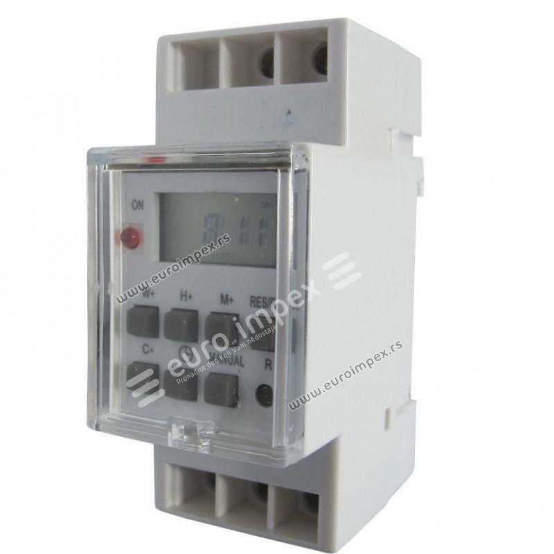 DIGITALNI TAJMER - ELEKTRONSKI UKLOPNI SAT NEDELJNI  MONTAŽA NA ŠINU EL0105 PM75 200650 TS-GE2 450434 ATHC20A