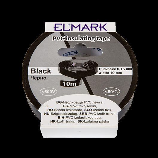 PVC IZOLIR TRAKA 10m CRNA 51011 Elmark